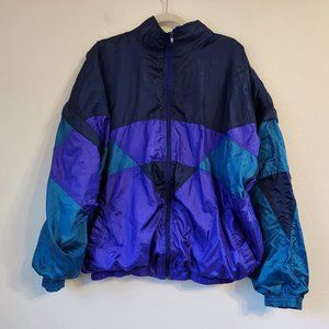 Vintage 80's Unbranded Multicolor Windbreaker Jacket Coat/Vest Size XL,Y2K,Retro